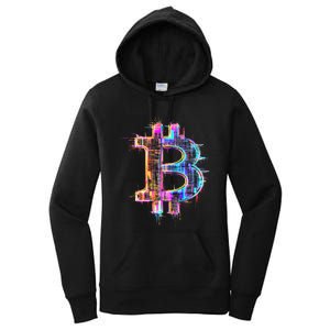 Bitcoin Logo Crypto Trader Investor Cryptocurrency Btc Women's Pullover Hoodie