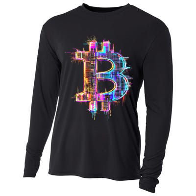 Bitcoin Logo Crypto Trader Investor Cryptocurrency Btc Cooling Performance Long Sleeve Crew