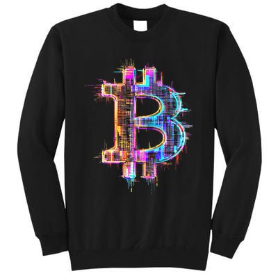 Bitcoin Logo Crypto Trader Investor Cryptocurrency Btc Tall Sweatshirt