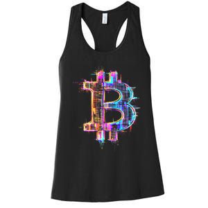 Bitcoin Logo Crypto Trader Investor Cryptocurrency Btc Women's Racerback Tank