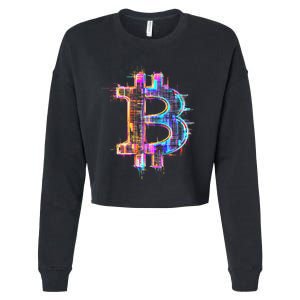 Bitcoin Logo Crypto Trader Investor Cryptocurrency Btc Cropped Pullover Crew