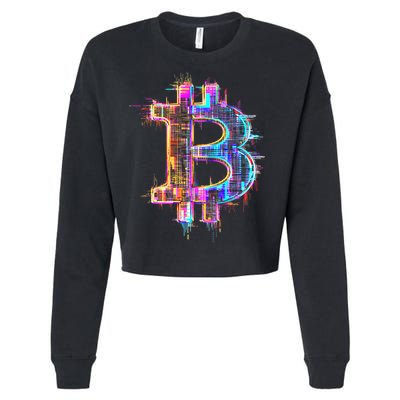 Bitcoin Logo Crypto Trader Investor Cryptocurrency Btc Cropped Pullover Crew