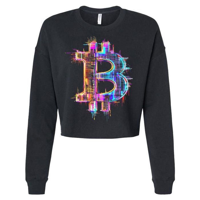 Bitcoin Logo Crypto Trader Investor Cryptocurrency Btc Cropped Pullover Crew