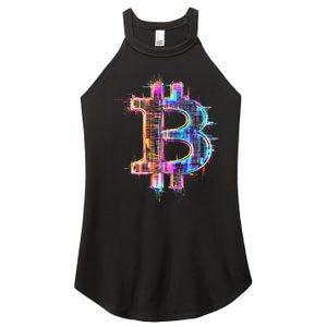 Bitcoin Logo Crypto Trader Investor Cryptocurrency Btc Women's Perfect Tri Rocker Tank