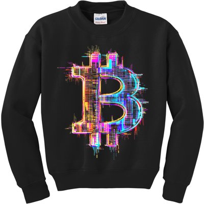 Bitcoin Logo Crypto Trader Investor Cryptocurrency Btc Kids Sweatshirt