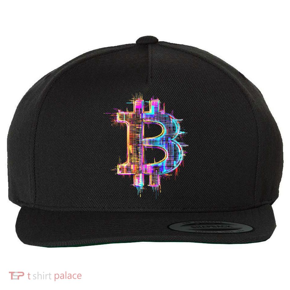 Bitcoin Logo Crypto Trader Investor Cryptocurrency Btc Wool Snapback Cap
