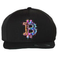 Bitcoin Logo Crypto Trader Investor Cryptocurrency Btc Wool Snapback Cap