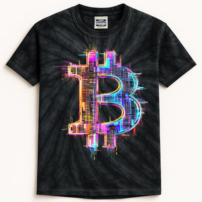 Bitcoin Logo Crypto Trader Investor Cryptocurrency Btc Kids Tie-Dye T-Shirt