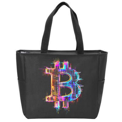 Bitcoin Logo Crypto Trader Investor Cryptocurrency Btc Zip Tote Bag