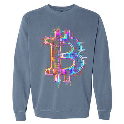 Bitcoin Logo Crypto Trader Investor Cryptocurrency Btc Garment-Dyed Sweatshirt