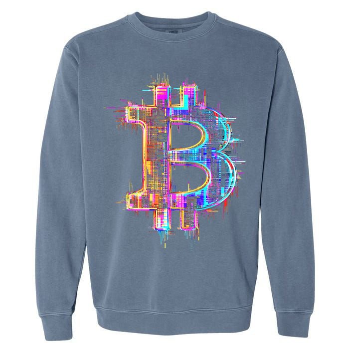 Bitcoin Logo Crypto Trader Investor Cryptocurrency Btc Garment-Dyed Sweatshirt