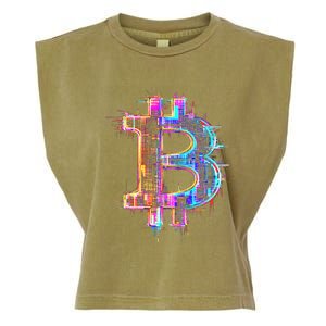 Bitcoin Logo Crypto Trader Investor Cryptocurrency Btc Garment-Dyed Women's Muscle Tee