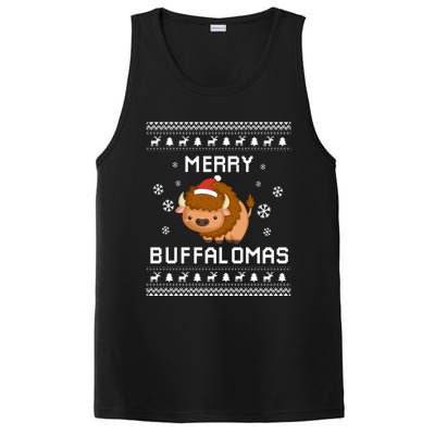 Buffalo Lover Christmas Ugly Xmas Buffalo Sweater Bison Gift PosiCharge Competitor Tank