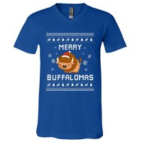 Buffalo Lover Christmas Ugly Xmas Buffalo Sweater Bison Gift V-Neck T-Shirt