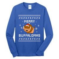 Buffalo Lover Christmas Ugly Xmas Buffalo Sweater Bison Gift Tall Long Sleeve T-Shirt