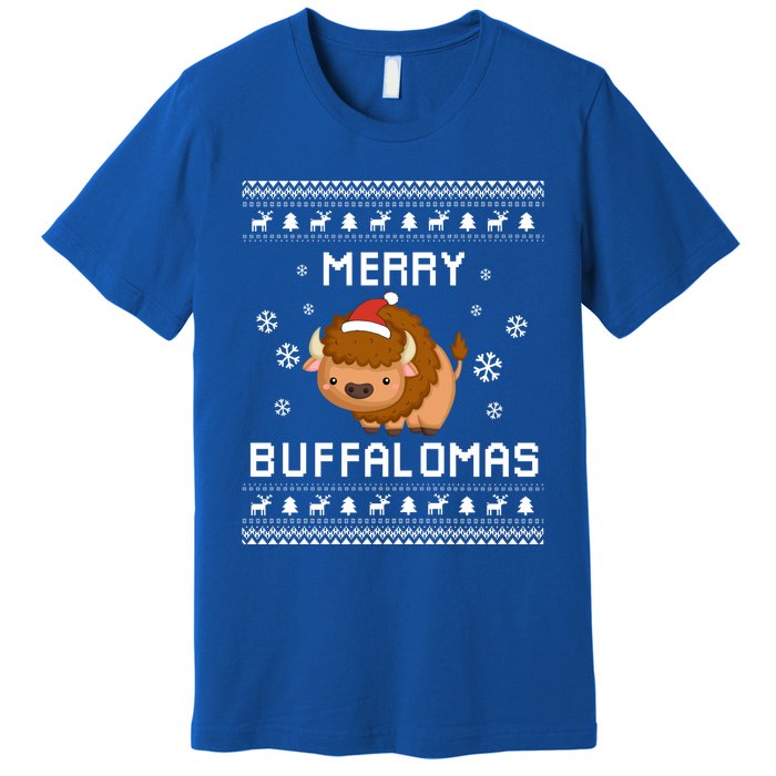 Buffalo Lover Christmas Ugly Xmas Buffalo Sweater Bison Gift Premium T-Shirt