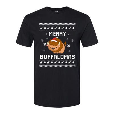 Buffalo Lover Christmas Ugly Xmas Buffalo Sweater Bison Gift Softstyle CVC T-Shirt