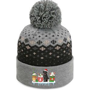 Black Lab Coffee Latte Winter Christmas Dog Mom Holiday The Baniff Cuffed Pom Beanie