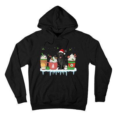 Black Lab Coffee Latte Winter Christmas Dog Mom Holiday Hoodie