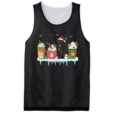 Black Lab Coffee Latte Winter Christmas Dog Mom Holiday Mesh Reversible Basketball Jersey Tank