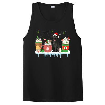 Black Lab Coffee Latte Winter Christmas Dog Mom Holiday PosiCharge Competitor Tank