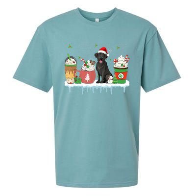 Black Lab Coffee Latte Winter Christmas Dog Mom Holiday Sueded Cloud Jersey T-Shirt