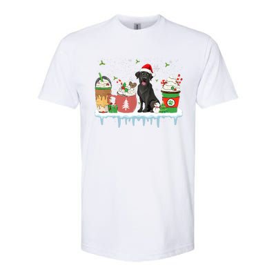 Black Lab Coffee Latte Winter Christmas Dog Mom Holiday Softstyle CVC T-Shirt