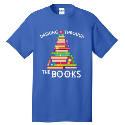 Book Lover Christmas Tree Funny Holiday Reading Gift Tall T-Shirt