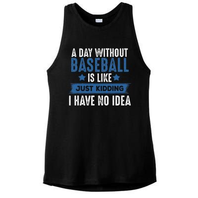 Baseball Lover Cool Gifts For Player Coach Fan Ladies PosiCharge Tri-Blend Wicking Tank