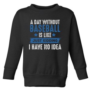 Baseball Lover Cool Gifts For Player Coach Fan Toddler Sweatshirt