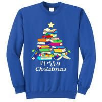 Book Lover Christmas Tree Library Book Xmas Tree Gift Sweatshirt