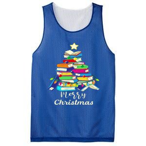 Book Lover Christmas Tree Library Book Xmas Tree Gift Mesh Reversible Basketball Jersey Tank