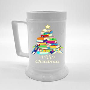 Book Lover Christmas Tree Library Book Xmas Tree Gift Beer Stein