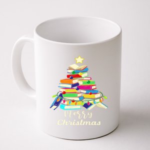 Book Lover Christmas Tree Library Book Xmas Tree Gift Coffee Mug