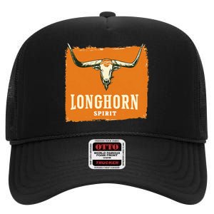 Beautiful Longhorn Costume For Texan Spirit Fans High Crown Mesh Back Trucker Hat