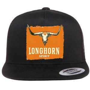 Beautiful Longhorn Costume For Texan Spirit Fans Flat Bill Trucker Hat