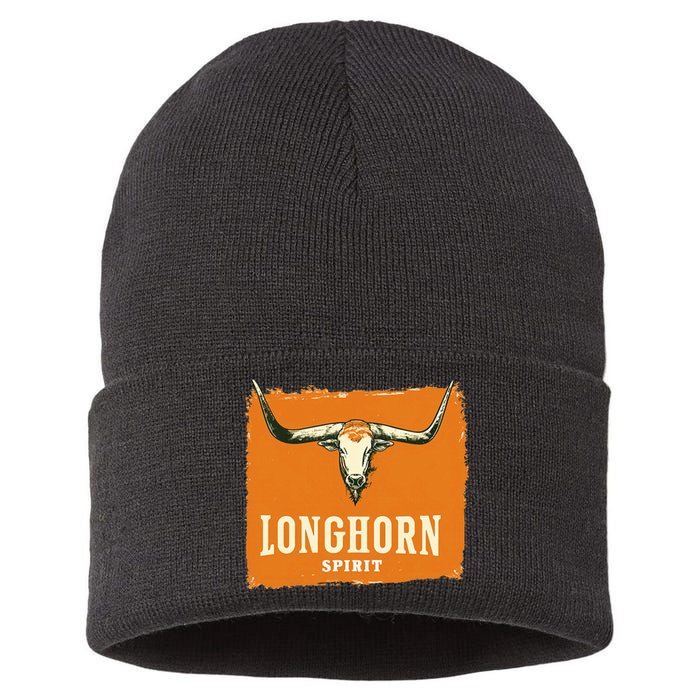 Beautiful Longhorn Costume For Texan Spirit Fans Sustainable Knit Beanie