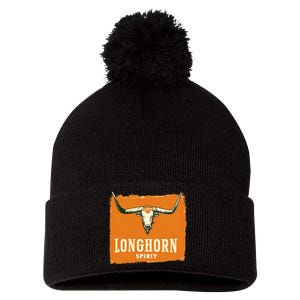 Beautiful Longhorn Costume For Texan Spirit Fans Pom Pom 12in Knit Beanie