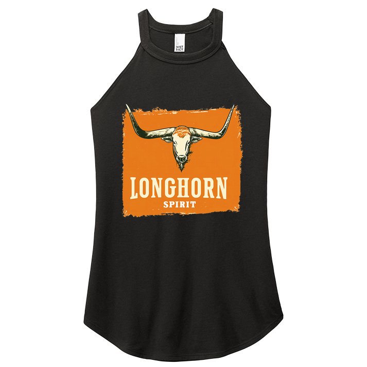 Beautiful Longhorn Costume For Texan Spirit Fans Women's Perfect Tri Rocker Tank