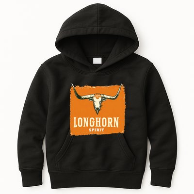 Beautiful Longhorn Costume For Texan Spirit Fans Kids Hoodie