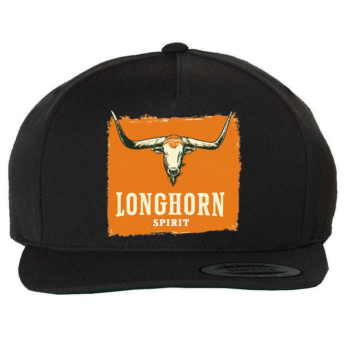 Beautiful Longhorn Costume For Texan Spirit Fans Wool Snapback Cap