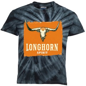 Beautiful Longhorn Costume For Texan Spirit Fans Kids Tie-Dye T-Shirt