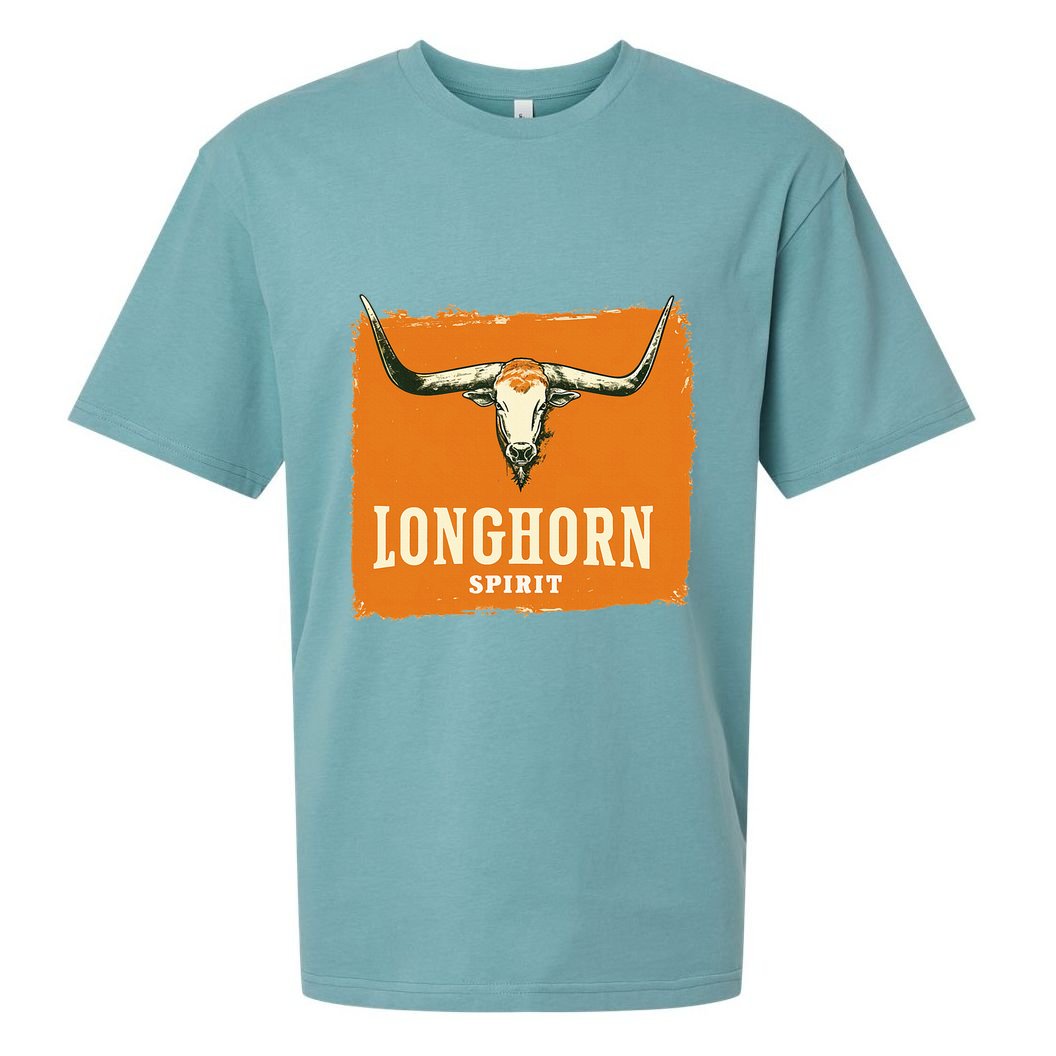 Beautiful Longhorn Costume For Texan Spirit Fans Sueded Cloud Jersey T-Shirt