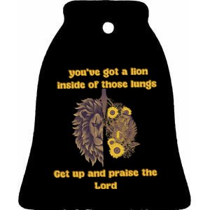 B.R.A.N.D.O.N Lake Christian Clothing Lion Streetwear Gratitude Ceramic Bell Ornament