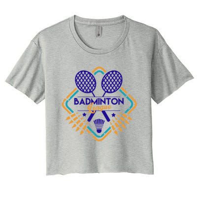 Badminton League Cute Gift Women's Crop Top Tee