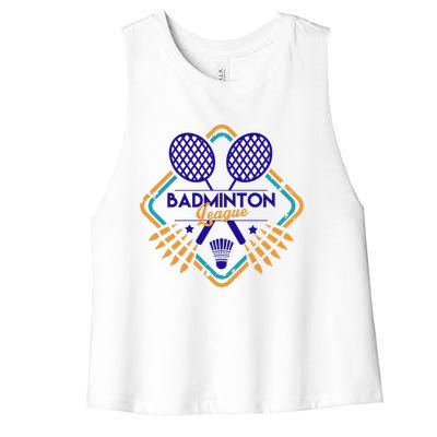 Badminton League Cute Gift Women's Racerback Cropped Tank