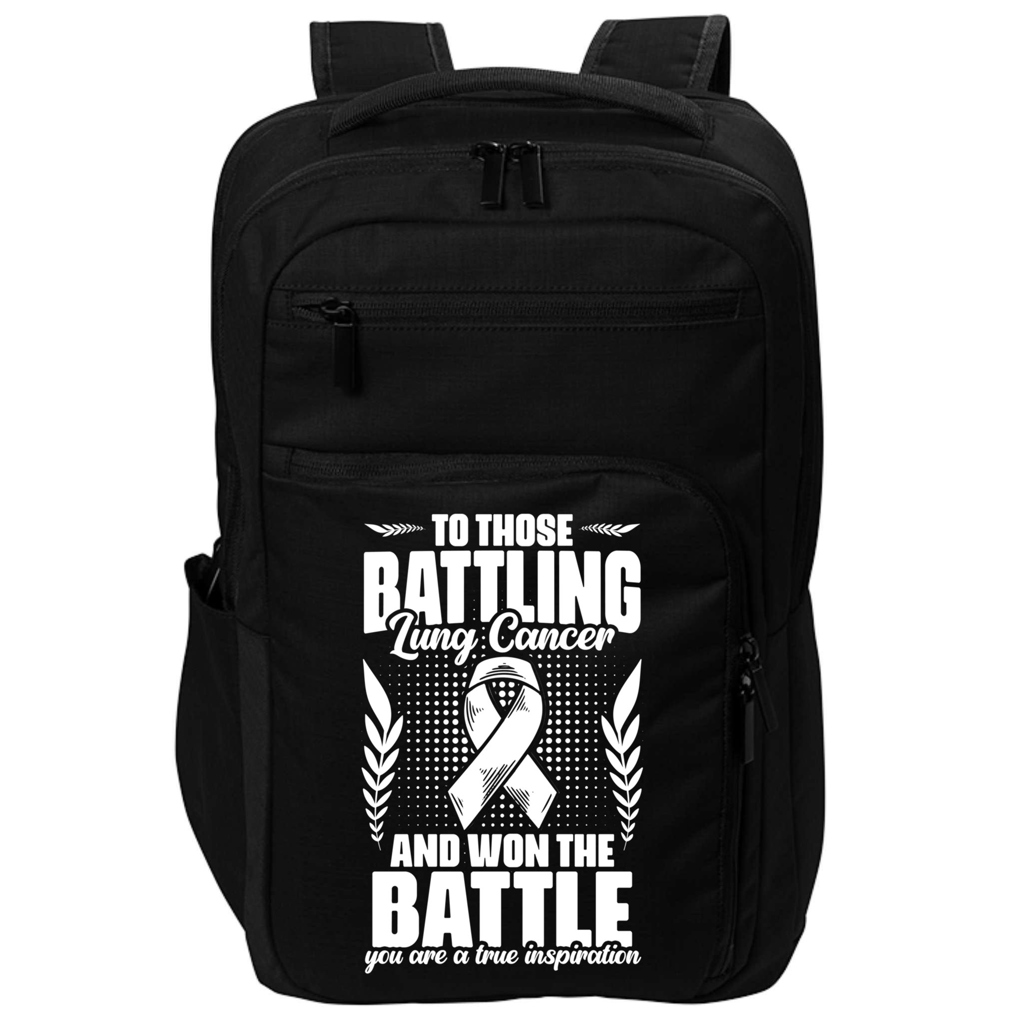 Battling Lung Cancer And Won Support Lung Cancer Survivor Gift Impact Tech Backpack