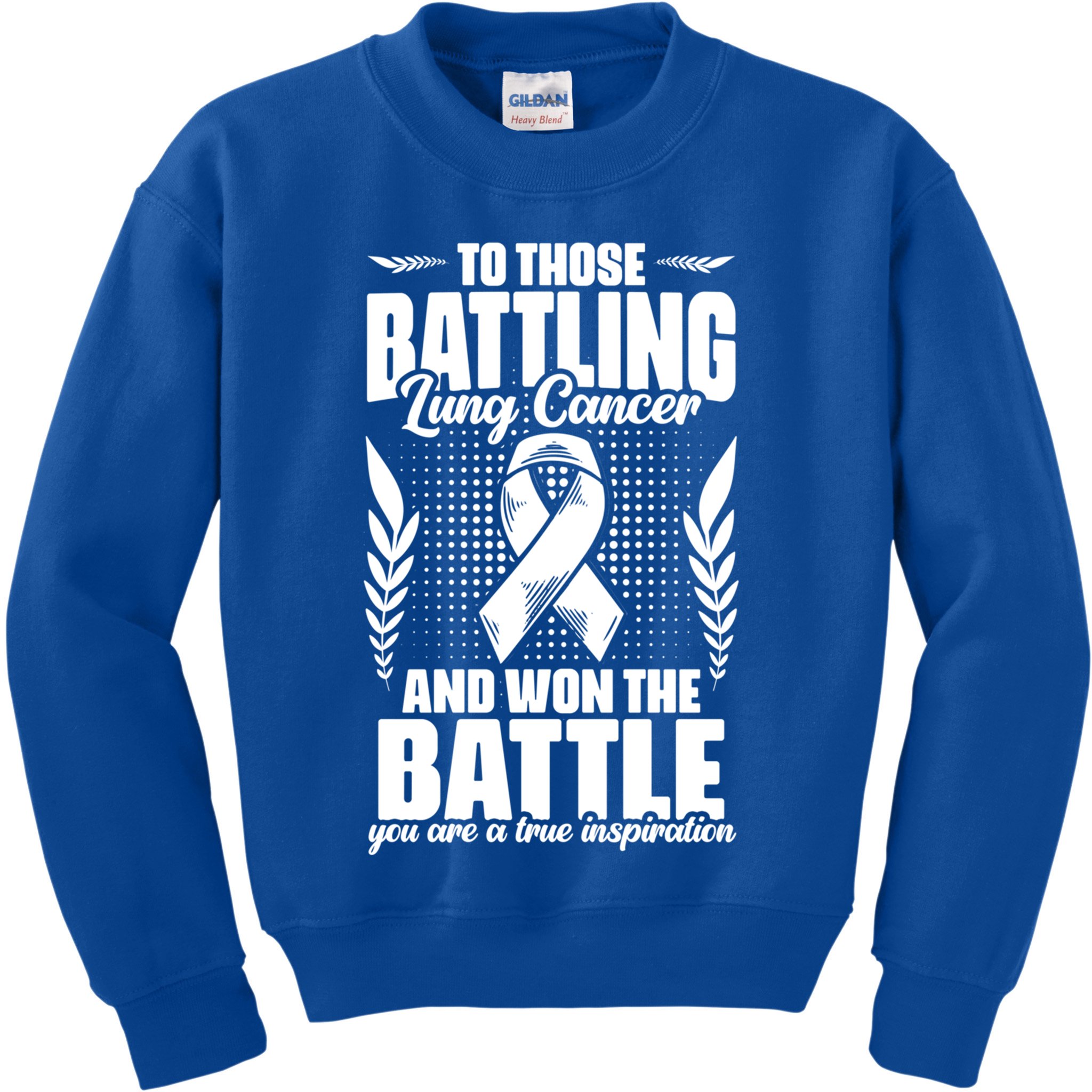 Battling Lung Cancer And Won Support Lung Cancer Survivor Gift Kids Sweatshirt