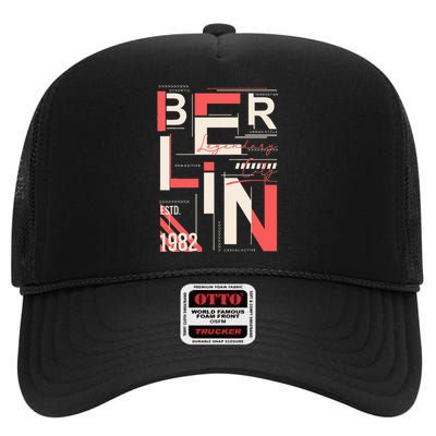 Berlin Legendary City 1982 High Crown Mesh Back Trucker Hat