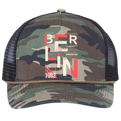 Berlin Legendary City 1982 Retro Rope Trucker Hat Cap